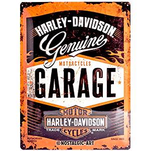 plaque murale métal en tôle Harley Davidson
