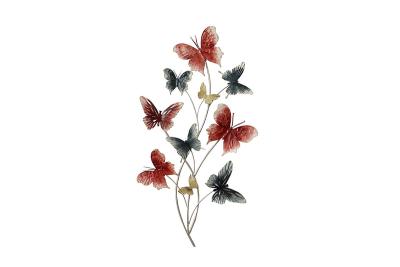 Fresque métal envolée de papillons