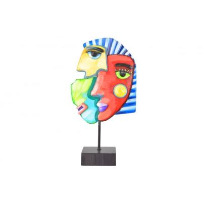 Masque Métal Egyptien Multicolore Déco Thème Egypte