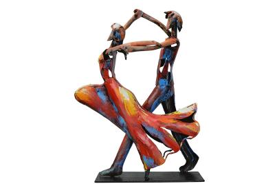 figurine statuette métal couple de danseurs de tango