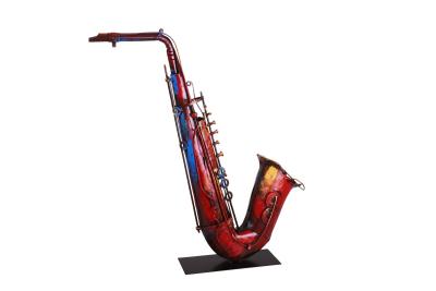 figurine statuette métal musique saxophone