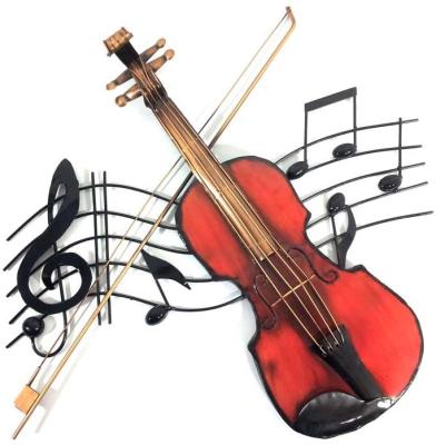 Fresque métal violon notes de musique