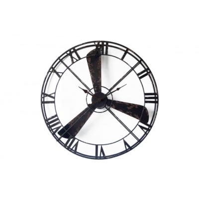 horloge métal noir à hélice