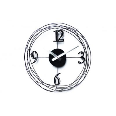 horloge métal cercles noirs