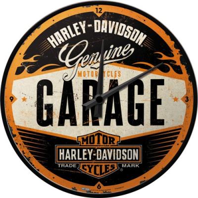 horloge métal vintage Garage Harley Davidson