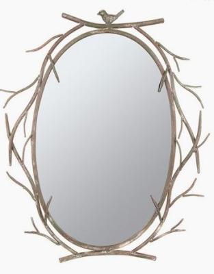 Miroir métal branches finition vintage