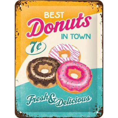 Plaque murale métal Best Donuts in Town